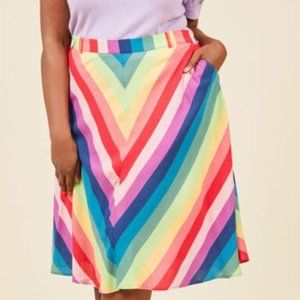 Modcloth Projected Passion A-Line Skirt